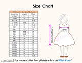 Silver girls' dress, knee length, Kraft material, 1051 size chart