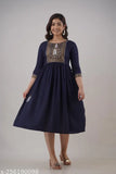 Women's rayon solid printed kurti