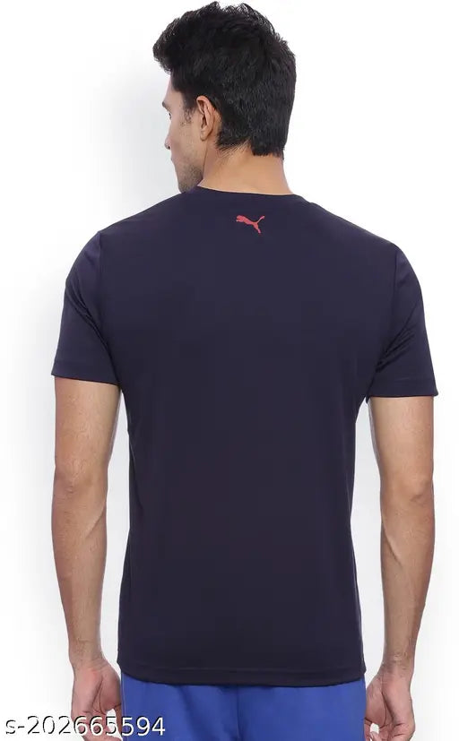 Solid cotton blend men's half sleeve round neck t-shirt, regular fit in multiple sizes for daily, gym, and casual wear. Available individually or as value packs in various colors - made in India