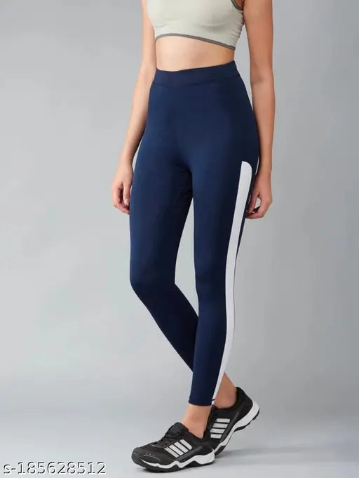 Peach solid polyester spandex women's yoga leggings for workout, gym, and casual activity