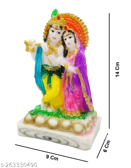 Marble Krishna Idol (14x9x6 cm) - intricate, spiritual handicraft for home decor