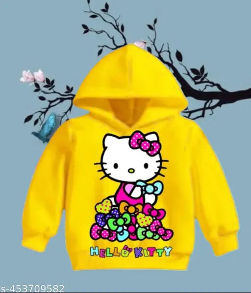 Soft cotton kids hoodie, printed pattern, durable construction for active play