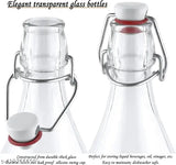 Clear glass swing top bottles (500ml), ideal for home brews, oils, vinaigrettes, wines, and limoncello (pack of 2). Leak-proof and BIS/ISI certified