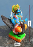 Hand-painted unbreakable Shanidev statue, Indian home decoration or wall art. Perfect gift for religious or spiritual spaces