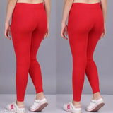 Cotton blend, breathable, soft and stretchy women's pocket jeggings pack (2), solid color, comfortable fit for outdoor or casual wear - sizes 26, 28, 30, 32, free size