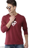 Navy cotton men's graphic tee with London Crew round neck, full sleeve, Batman & Superman print