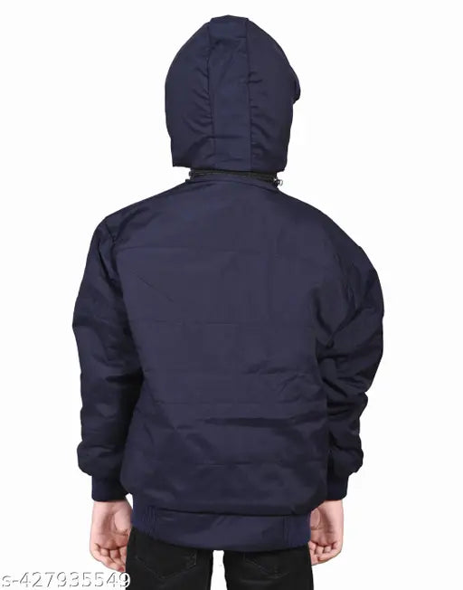 Blue jacket with hood, suitable for boys, part of Nadwi Collection