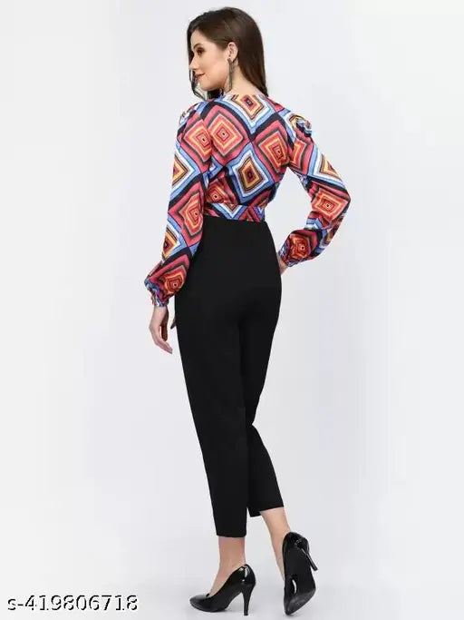 Lycra women's jumpsuit with long sleeves, solid net, size S (36in bust, 50in length, 34in waist), made in India