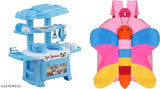 Fabric net kids' kitchen playset, encourages fine motor skills and imaginative play. Perfect for parties and role-play." (89 characters)