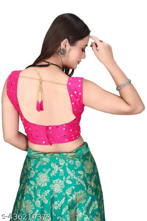 Soft silk lehenga choli collection, traditional wear for girls aged 8-15 years, featuring heavy Banarasi Jacquard and brocade fabrics, semi-stitched lehenga and full stitched blouse, with matching dupatta. Indian handcrafted garments