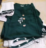 Rayon embroidered net kurti palazos set, single size S-XXXL for women, India origin