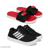 Red and black Oricum chappal for kids, stylish waterproof slippers with multiple card slots, perfect FilpFlops for daily wear walking shoes, pack of 2, latest design casual slides