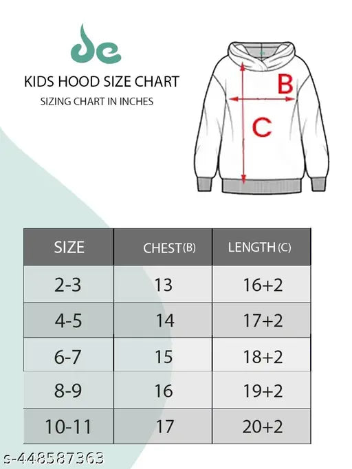 KIDS PRINTED COTTON 220 TO 240 GSM HOODIE