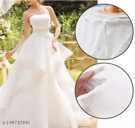White solid flared skirt