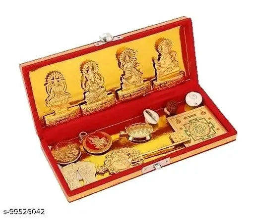 Metal God Idol: Shri Dhan Laxmi Kuber Bhandari Yantra, Diwali gift, India origin