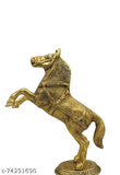Metal horse statue, standing tall for wealth, income, shining future decor - 254 x 203 x 51 cm (Indian God Idol)