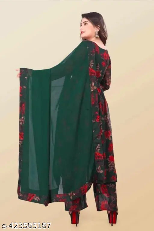 The image is an advertisement for dupatta sets