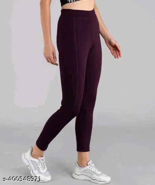 Lycra jeggings for gym workouts - super stylish and comfortable fitness clothing for women, designed with 90% polyester and 10% spandex. Available in sizes 28-40