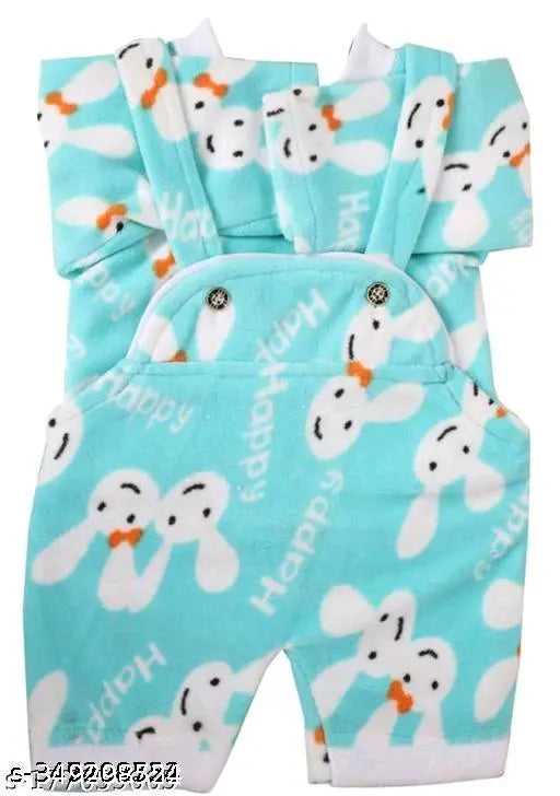 Woolen kids winter dungarees, 0-3M size, Indian origin