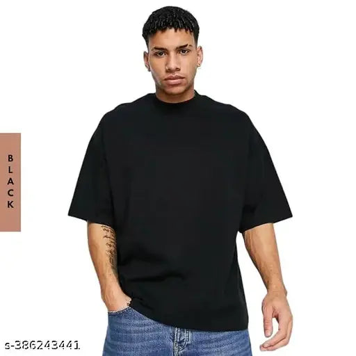 Indian premium oversized polyester drop shoulder t-shirt, loose fit with half sleeves, high-quality 180 GSM cotton
