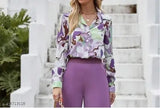 Lycra printed net jumpsuit for women, urban and feminine style, long sleeves, size S-XL