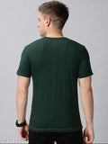 Pure cotton striped T-shirt for men by TFF (The Fashion Factory), featuring a fancy pocket design. Medium size, chest 38in, length 27in