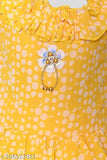 Yellow chiffon kurty & palazzo set with dupatta, Indian Eid and festive special girls outfit in digital print