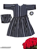 Blue rayon kurta pajama computer embroidery set, traditional Indian clothing for children ages 4-8 years