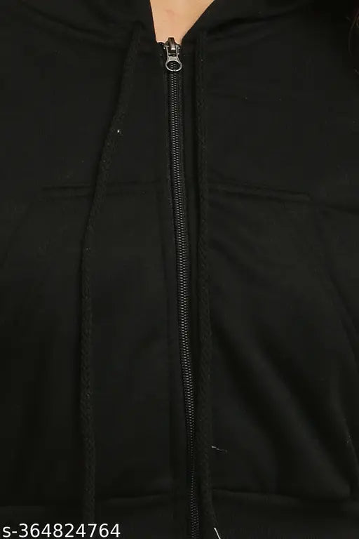 Fleece, solid color Stylish Short Hood - S (36in bust, 17in length)