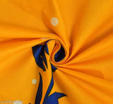 Soft cotton blend laughing buddha bedsheet, 3D printed with matching pillow cover, ideal for summer use