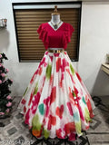 Trendy Georgette top & skirt set for girls, sleeveless, tie & dye, premium quality Indian-made