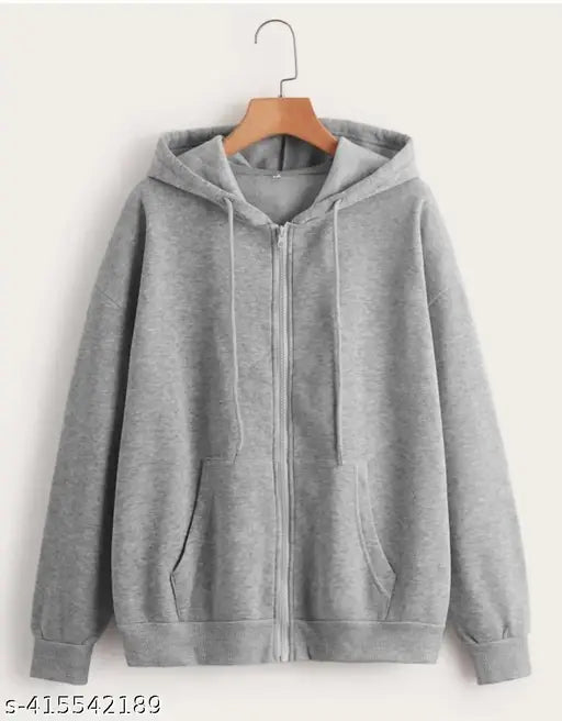Stylish light grey zipper hoodies for boys