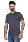 Multicolor pack of 10 FashionGuru men's solid fit half sleeve polyester t-shirts with round neck, various sizes available