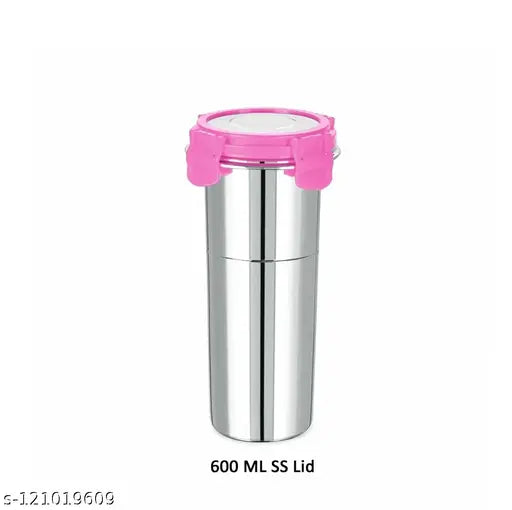 Multicolor stainless steel travel tumbler with airtight lid (600 ml), durable, leak-proof, and easy to clean for your kids, made in India