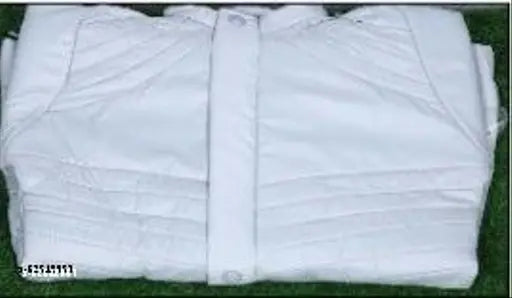 White nylon full sleeve jacket with fur hood, ideal for winter, warm and cozy (Code 1906)