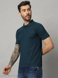 AAUSTRIA men's cotton blend polo t-shirt, solid color, short sleeves, M (38in/27in), India origin