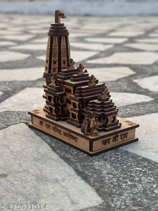 Haridwar Temple miniature model, small, intricate details, crafted from wood