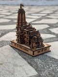 Haridwar Temple miniature model, small, intricate details, crafted from wood