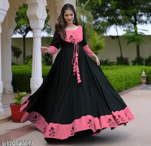 Rayon printed kurtis for women, three-quarter sleeves, beautiful Reyon print design, XS to 5XL sizes available