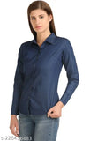 Denim shirt & rayon top combo, solid pattern, long sleeves, Wingzss branded, premium quality, for jeans or trousers, India-made
