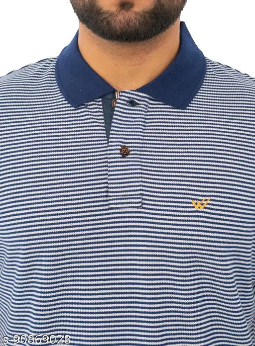 Wild Cops Premium Edition Cotton Blend Striped Polo, men's size M-XXXL
