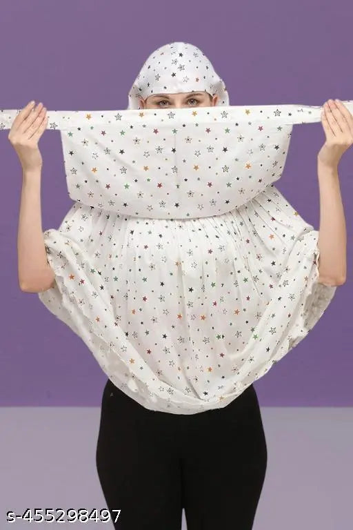 Printed cotton scarves for women & girls, protects from sun and pollutants, free size, Indian origin