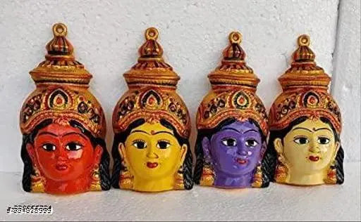 Metal Ashtalakshmi Devi Set (8 x 6.5in), Indian God Idols, High-Quality Metal, Household Decor