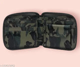 HRF STAR Army Artificial Leather Regular Size Wallet, Solid Faux Leather Minimalist Bi-fold Design, 4 Card Slots & 2 Compartments. Slim, lightweight, high-quality PU leather wallet for daily use, perfect for men's pockets and bags. Timeless design, great for travel, work, sports or outdoors. Made in India