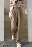 Korean style women's relaxed fit wide-leg pants