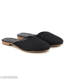 Synthetic open toe flats, latest collection for women and girls. Comfortable, fashionable bellies design with embellished ornamentation. Slip-resistant rubber outsole, perfect for all events and occasions." (124 characters)