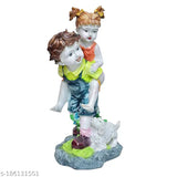 Handcrafted poly resin couple figurine, intricately designed and hand-painted, perfect for home decor or offices. Indian artisan crafted. Great gift idea for special occasions like Valentine's Day, birthdays, weddings, or festivals like Diwali