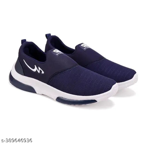 Navy blue, white sole, casual sports sneaker