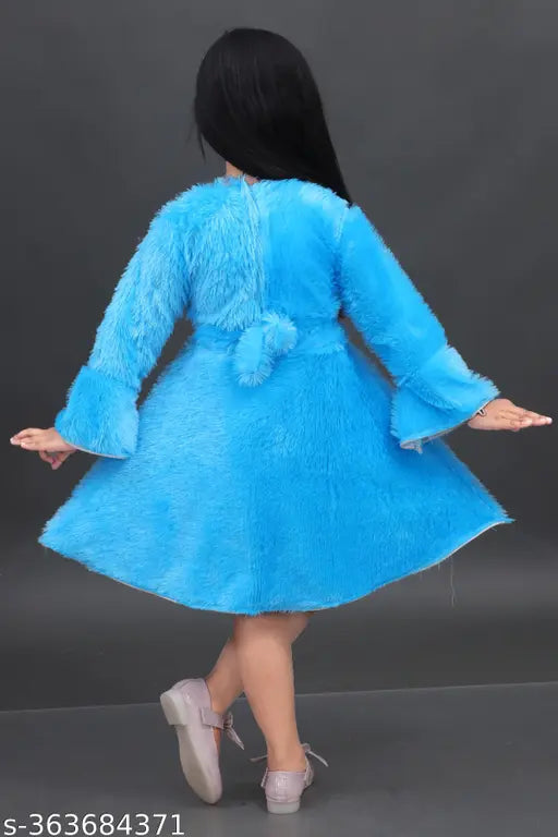 New Collections Sweater, soft polycotton, long sleeves, self-design net pattern. White sweater with round neck for girls (0-3 years), ideal for chilly days and western wear