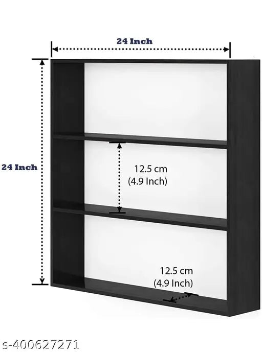 Brown wooden kitchen rack, 4 shelves, 10cm deep